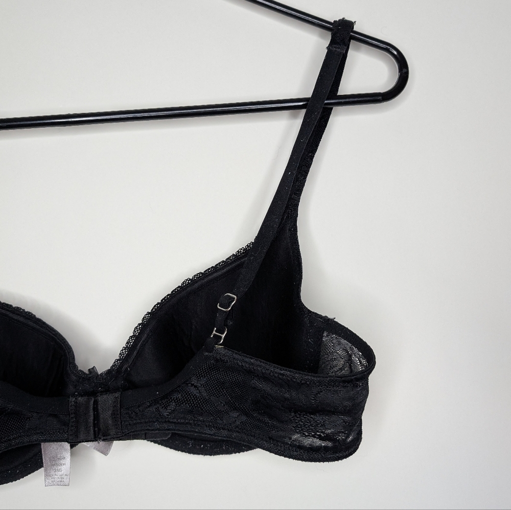 Victoria's Secret Women's Lined Demi Bra Tan with Black Floral Lace Size 34B - Picture 11 of 16